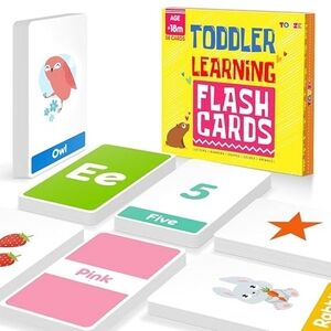 Toyze Flash Cards for Toddlers Alphabet Flash Cards with 58 Cards